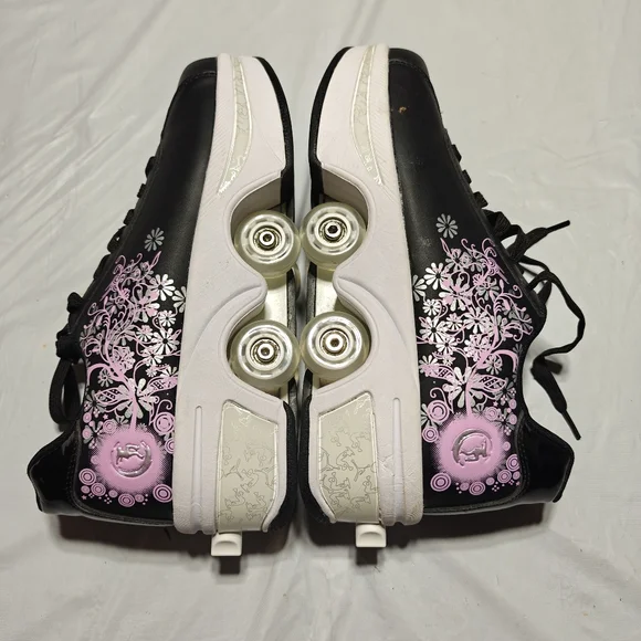 Double-Row Deform Wheel Automatic Walking Shoes Invisible Roller Skate Size 9.5 - Picture 4 of 9